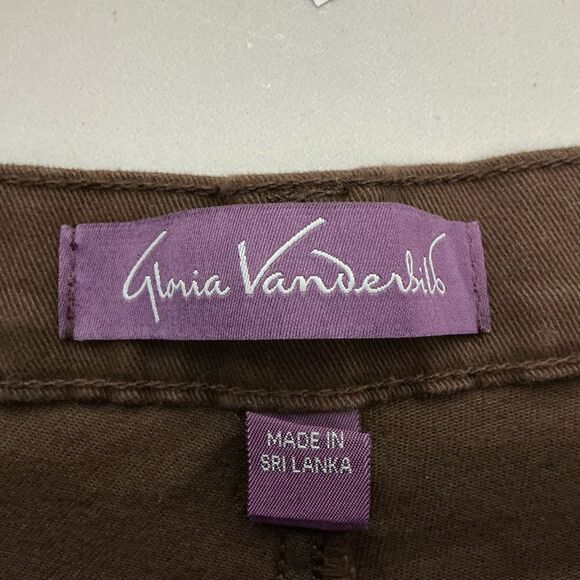 GLORIA VANDERBILT brown Amanda tapered leg, classic rise  NWT size 14 - Picture 8 of 9